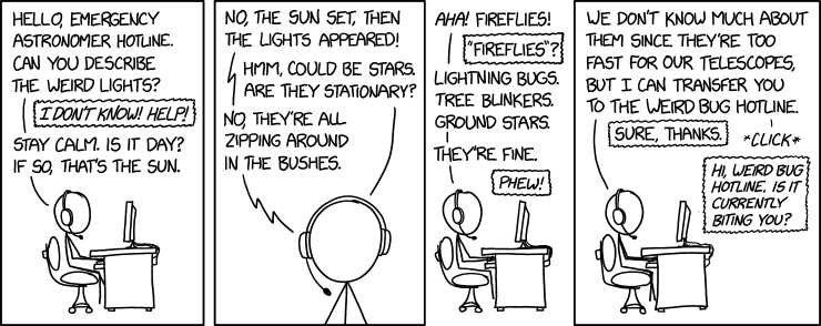 Employment statistics have to correct for the fact that the Weird Bug Hotline hires on a bunch of extra temporary staff every 17 years.