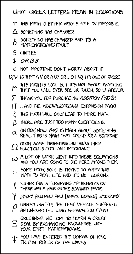 If you ever see someone using a capital xi in an equation, just observe them quietly to learn as much as you can before they return to their home planet.