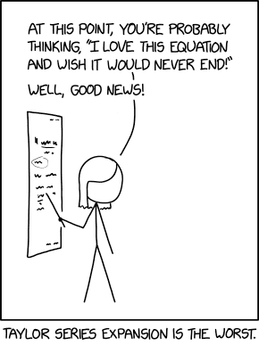 The Taylor series should have been canceled after the first term.